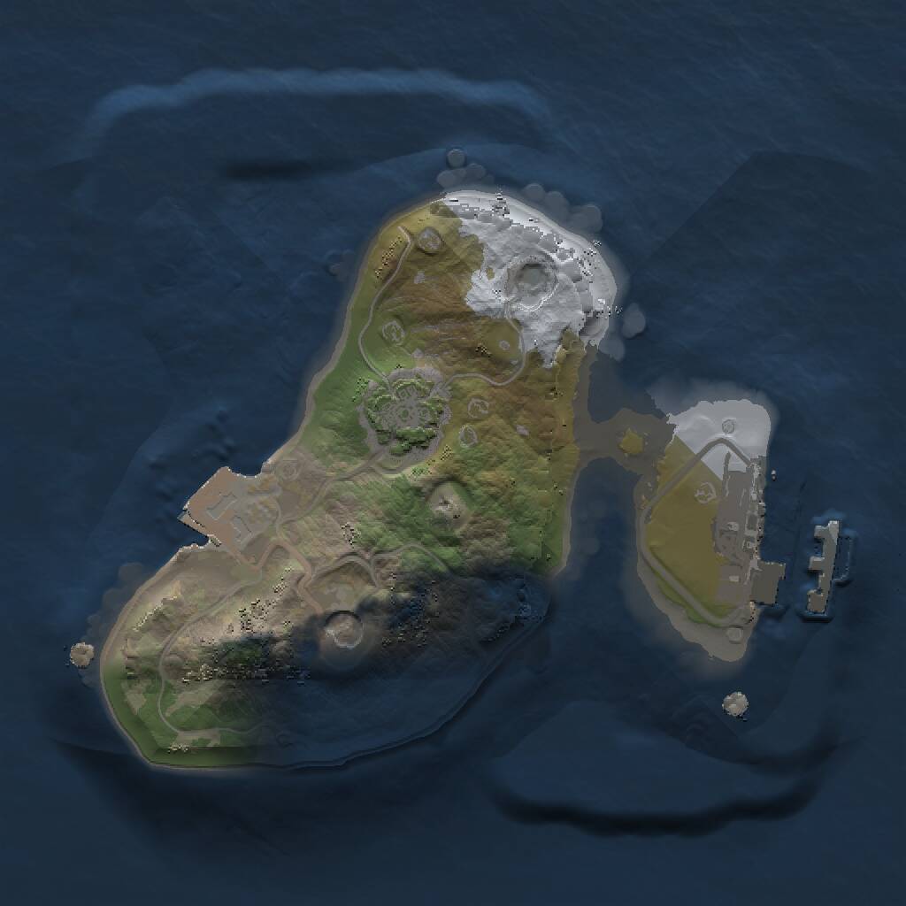 Rust Map: Procedural Map, Size: 1500, Seed: 15359, 4 Monuments