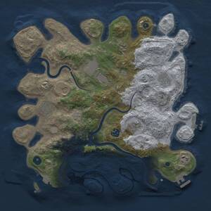 Thumbnail Rust Map: Procedural Map, Size: 3700, Seed: 1639517277, 15 Monuments