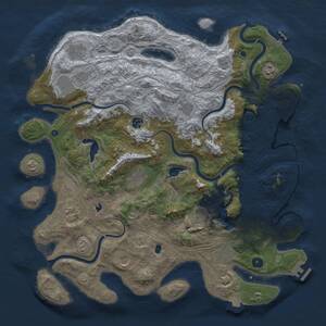 Thumbnail Rust Map: Procedural Map, Size: 4500, Seed: 1367533599, 17 Monuments