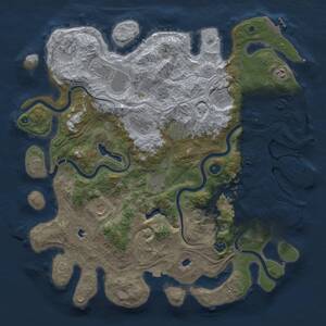 Thumbnail Rust Map: Procedural Map, Size: 4500, Seed: 295448, 16 Monuments