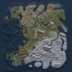 Thumbnail Rust Map: Procedural Map, Size: 5000, Seed: 339080225, 17 Monuments