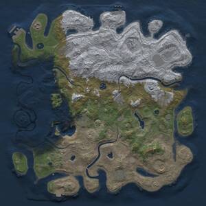 Thumbnail Rust Map: Procedural Map, Size: 4500, Seed: 502131218, 17 Monuments