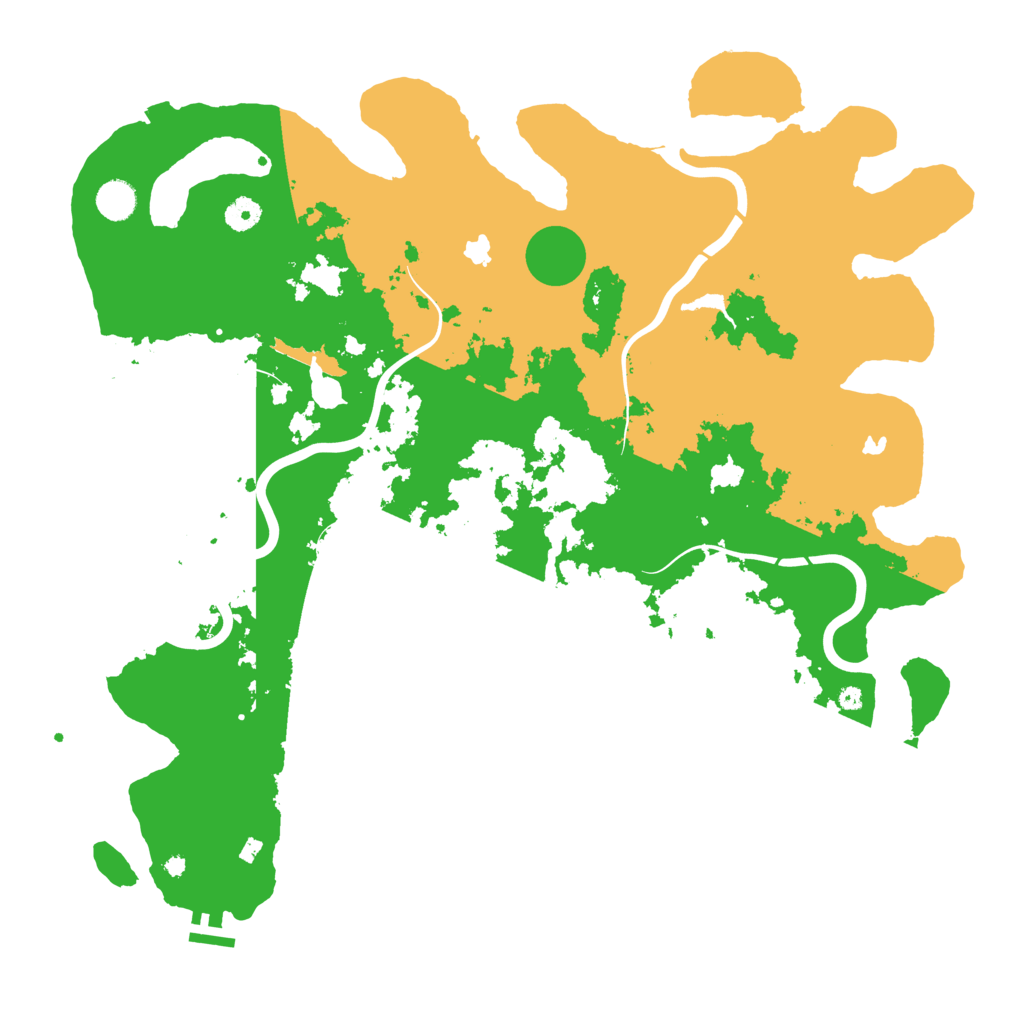 Biome Rust Map: Procedural Map, Size: 4500, Seed: 52740276