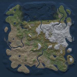 Thumbnail Rust Map: Procedural Map, Size: 4750, Seed: 2006202504, 17 Monuments