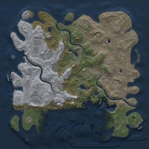 Thumbnail Rust Map: Procedural Map, Size: 4800, Seed: 800548525, 17 Monuments