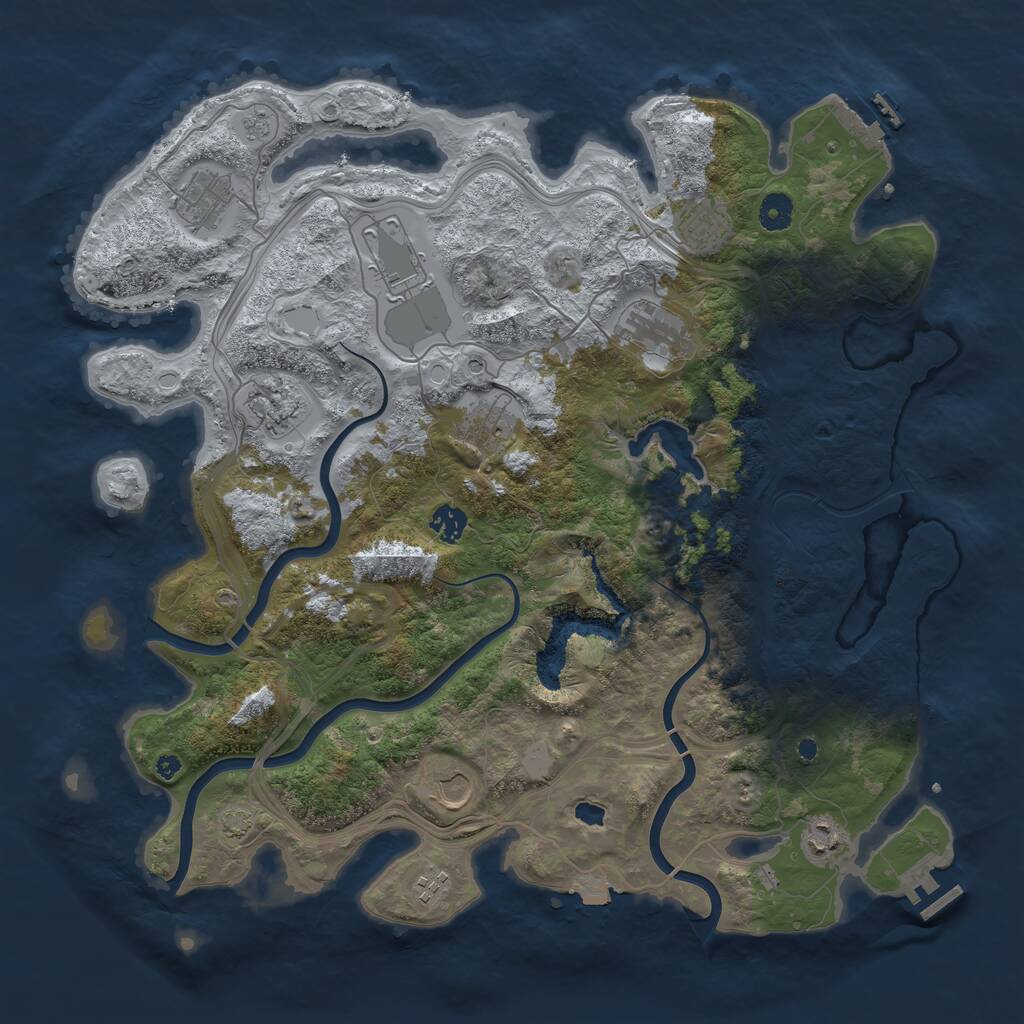 Rust Map: Procedural Map, Size: 4250, Seed: 1154574987, 16 Monuments