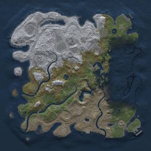 Thumbnail Rust Map: Procedural Map, Size: 4250, Seed: 1154574987, 16 Monuments