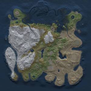 Thumbnail Rust Map: Procedural Map, Size: 4000, Seed: 722075670, 17 Monuments
