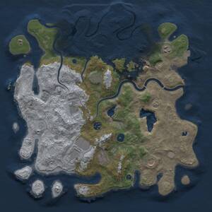 Thumbnail Rust Map: Procedural Map, Size: 4000, Seed: 418761, 15 Monuments