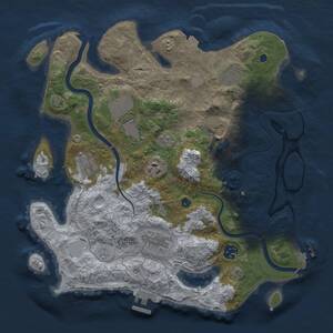 Thumbnail Rust Map: Procedural Map, Size: 3500, Seed: 498068629, 14 Monuments