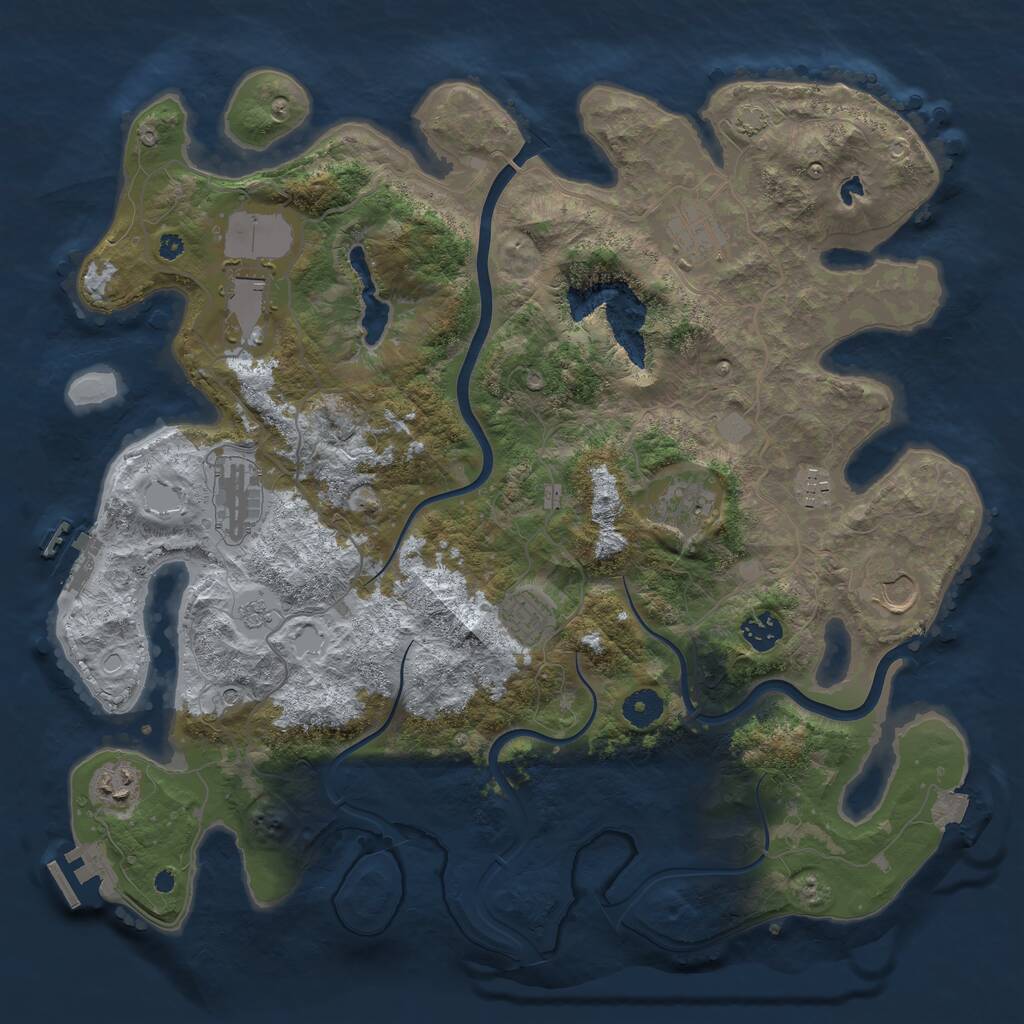 Rust Map: Procedural Map, Size: 4000, Seed: 71740020, 15 Monuments