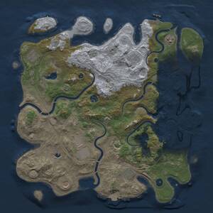 Thumbnail Rust Map: Procedural Map, Size: 4250, Seed: 1177136643, 15 Monuments