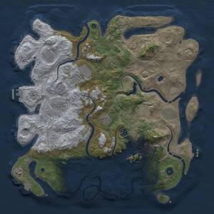 Thumbnail Rust Map: Procedural Map, Size: 4250, Seed: 1016421203, 17 Monuments