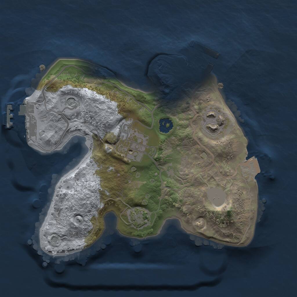 Rust Map: Procedural Map, Size: 2000, Seed: 645801455, 7 Monuments
