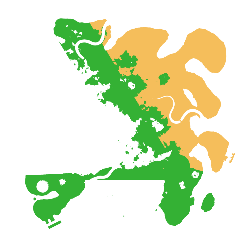 Biome Rust Map: Procedural Map, Size: 3500, Seed: 142465