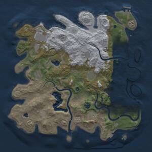 Thumbnail Rust Map: Procedural Map, Size: 4000, Seed: 900618346, 13 Monuments
