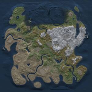 Thumbnail Rust Map: Procedural Map, Size: 4250, Seed: 1852132189, 16 Monuments