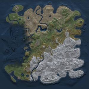 Thumbnail Rust Map: Procedural Map, Size: 4600, Seed: 942272035, 17 Monuments