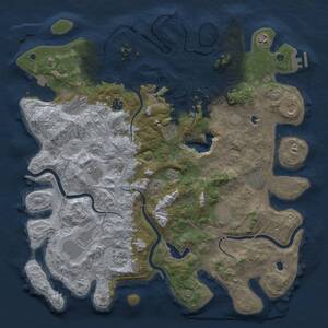 Thumbnail Rust Map: Procedural Map, Size: 4500, Seed: 123471398, 16 Monuments