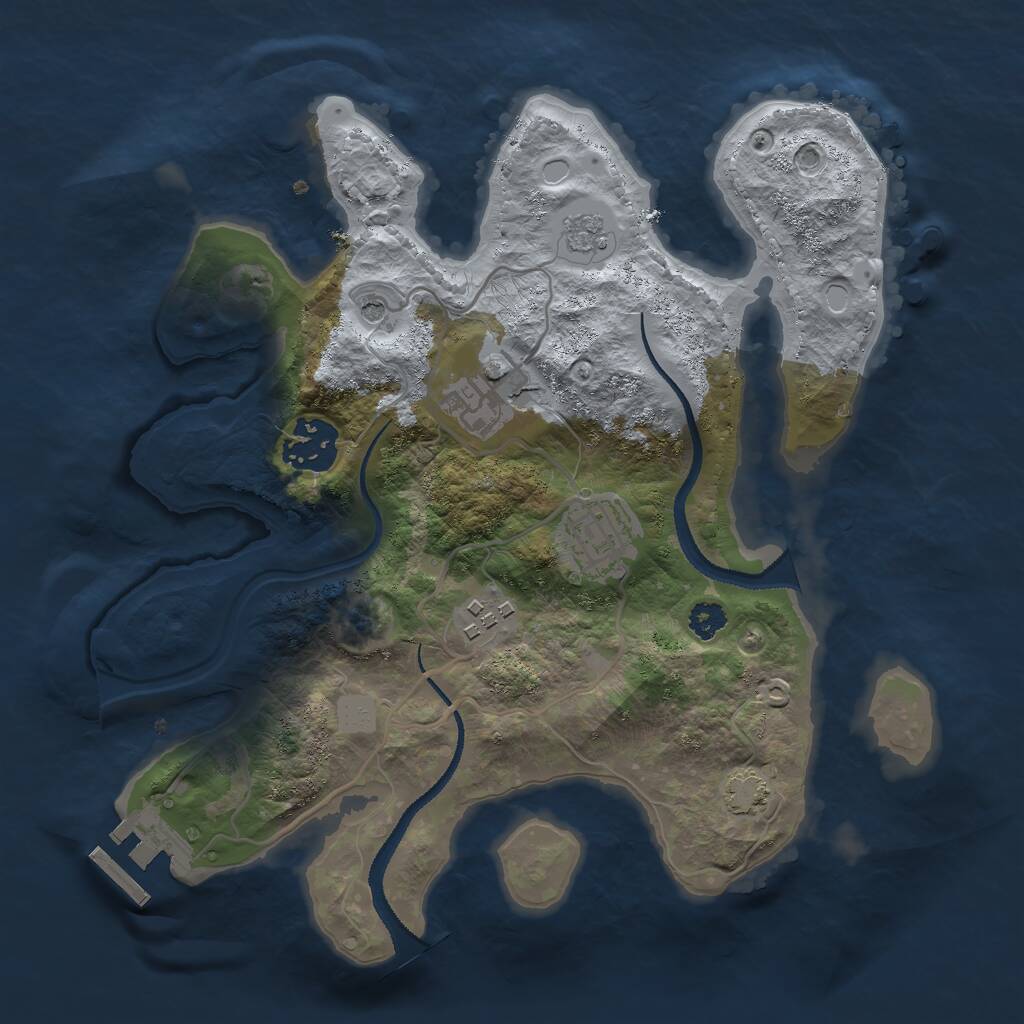 Rust Map: Procedural Map, Size: 2800, Seed: 715422840, 9 Monuments