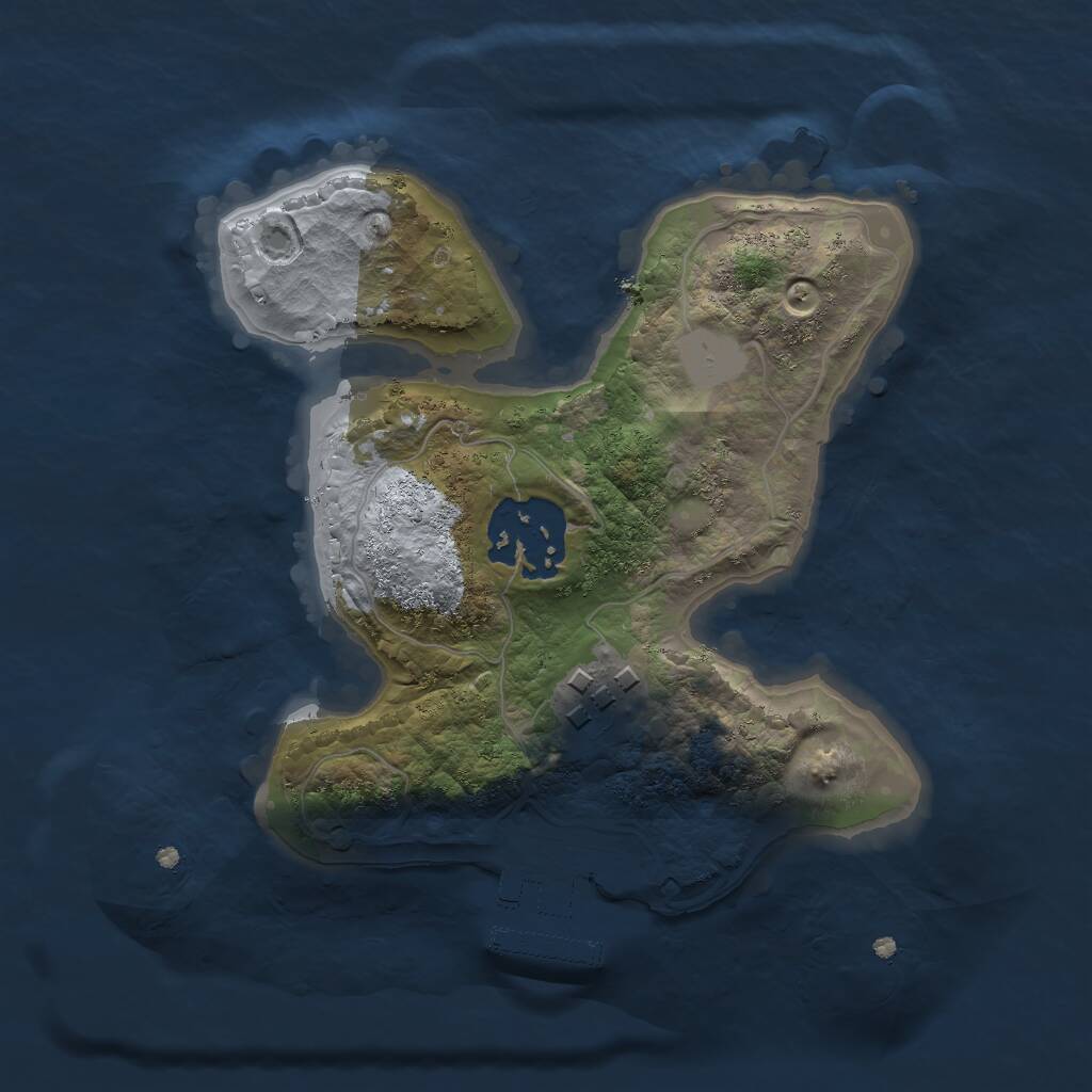 Rust Map: Procedural Map, Size: 2000, Seed: 111620807, 4 Monuments