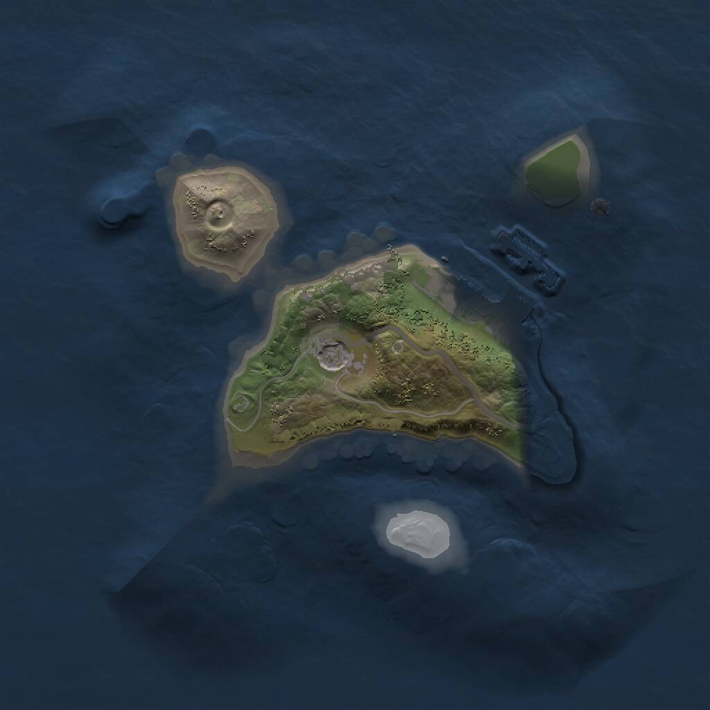 Rust Map: Procedural Map, Size: 1500, Seed: 45342, 3 Monuments