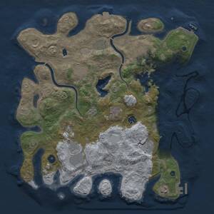 Thumbnail Rust Map: Procedural Map, Size: 4000, Seed: 289755555, 17 Monuments