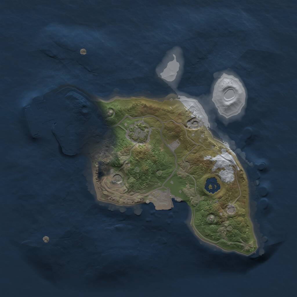 Rust Map: Procedural Map, Size: 1900, Seed: 154858, 4 Monuments