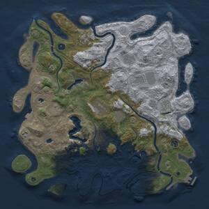 Thumbnail Rust Map: Procedural Map, Size: 4500, Seed: 5687213, 16 Monuments