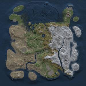 Thumbnail Rust Map: Procedural Map, Size: 3750, Seed: 104017539, 15 Monuments