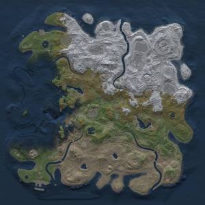 Thumbnail Rust Map: Procedural Map, Size: 4500, Seed: 157103077, 16 Monuments