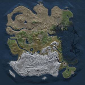 Thumbnail Rust Map: Procedural Map, Size: 4000, Seed: 1165193806, 15 Monuments