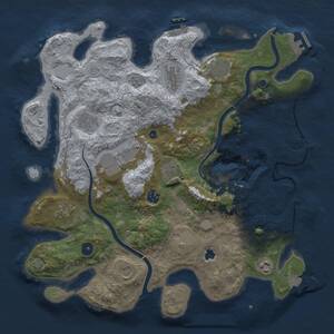 Thumbnail Rust Map: Procedural Map, Size: 4000, Seed: 1704228978, 17 Monuments