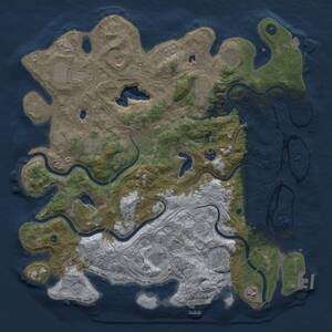 Thumbnail Rust Map: Procedural Map, Size: 4500, Seed: 824390871, 17 Monuments