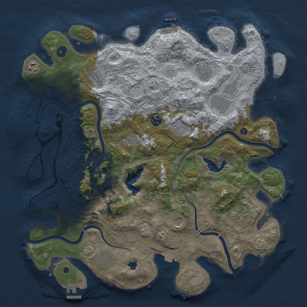 Rust Map: Procedural Map, Size: 4300, Seed: 20250620, 17 Monuments