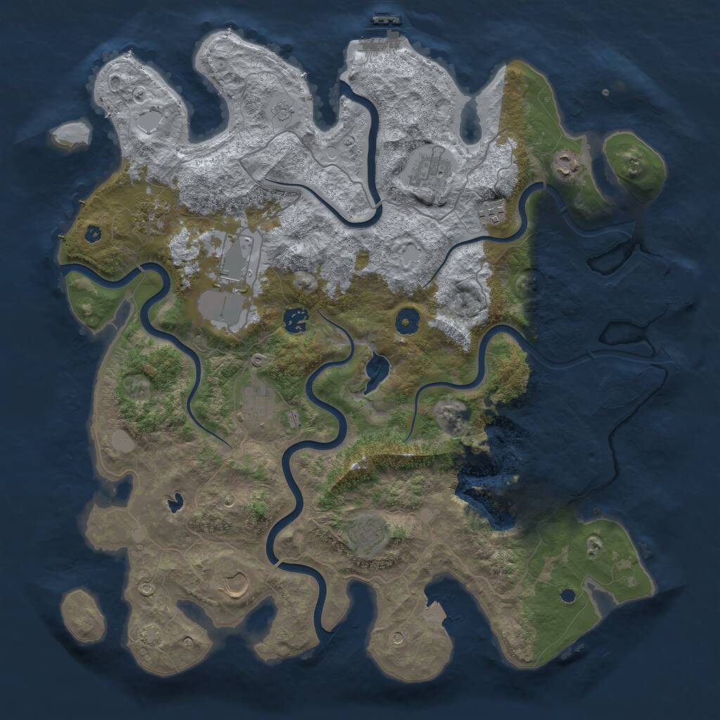 Rust Map: Procedural Map, Size: 4200, Seed: 173629, 15 Monuments