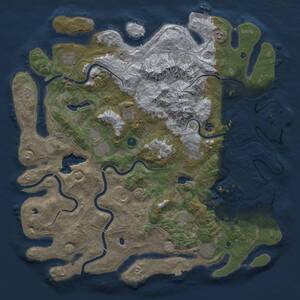 Thumbnail Rust Map: Procedural Map, Size: 5000, Seed: 125877165, 16 Monuments