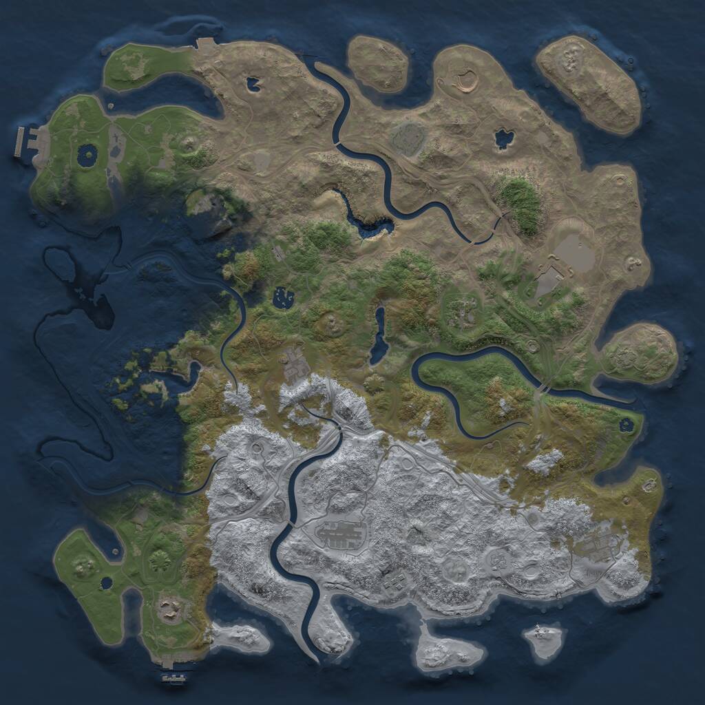 Rust Map: Procedural Map, Size: 4750, Seed: 1644127387, 17 Monuments