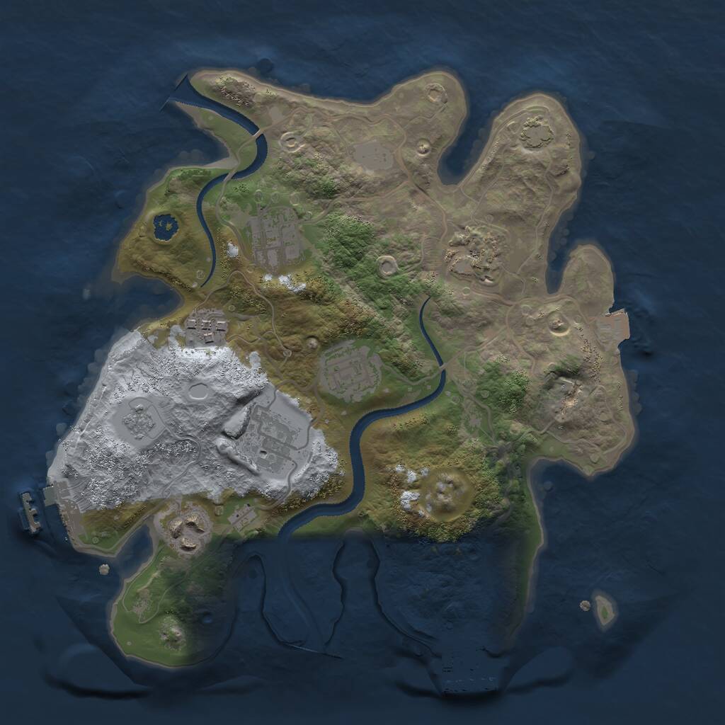 Rust Map: Procedural Map, Size: 2800, Seed: 48682, 11 Monuments