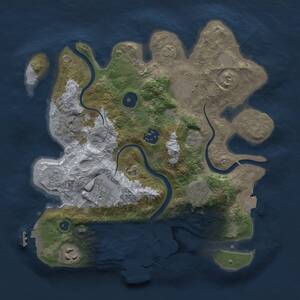 Thumbnail Rust Map: Procedural Map, Size: 3000, Seed: 449512220, 12 Monuments