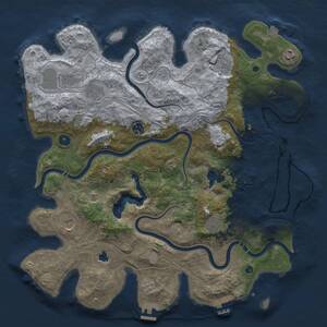 Thumbnail Rust Map: Procedural Map, Size: 4250, Seed: 73163, 14 Monuments
