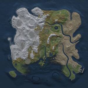 Thumbnail Rust Map: Procedural Map, Size: 3700, Seed: 770806839, 15 Monuments