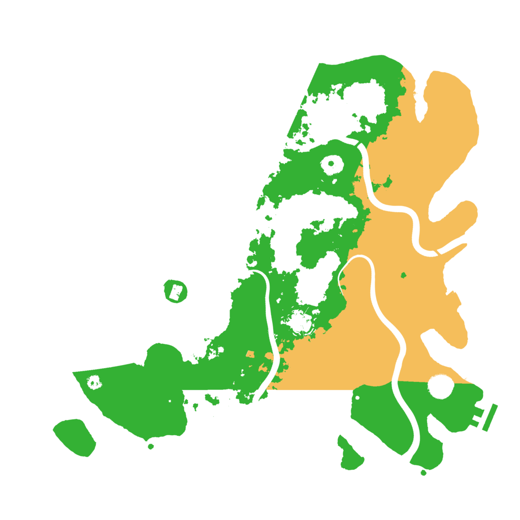 Biome Rust Map: Procedural Map, Size: 3700, Seed: 770806839