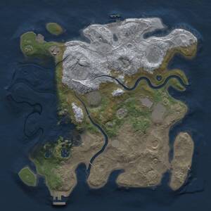 Thumbnail Rust Map: Procedural Map, Size: 3575, Seed: 1, 15 Monuments
