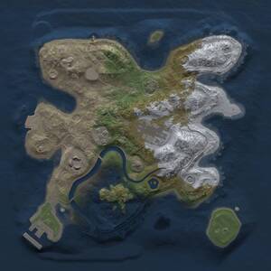 Thumbnail Rust Map: Procedural Map, Size: 2500, Seed: 762666903, 7 Monuments