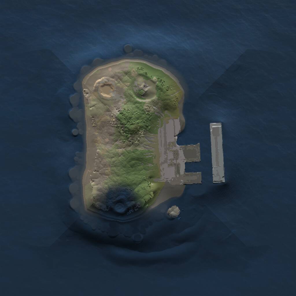 Rust Map: Procedural Map, Size: 1000, Seed: 1055638296, 2 Monuments