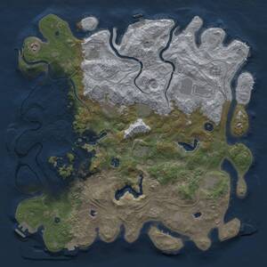 Thumbnail Rust Map: Procedural Map, Size: 4500, Seed: 1640608265, 16 Monuments