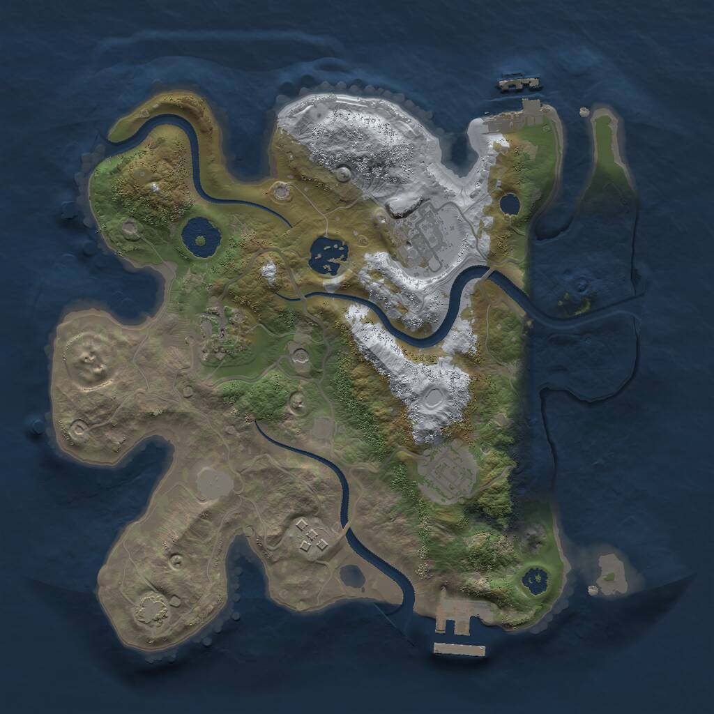 Rust Map: Procedural Map, Size: 2800, Seed: 114440036, 10 Monuments