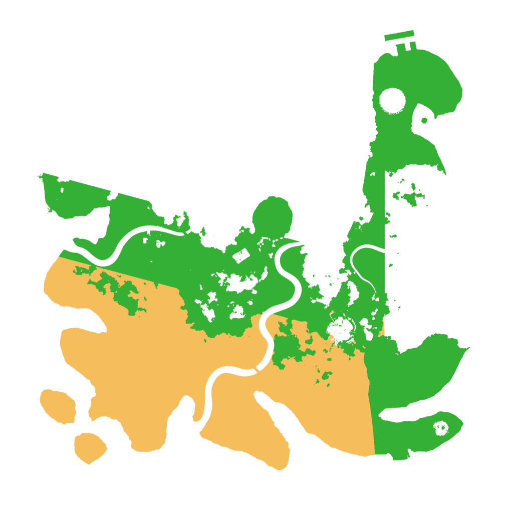 Biome Rust Map: Procedural Map, Size: 3500, Seed: 32756