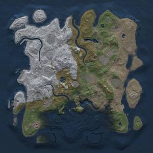 Thumbnail Rust Map: Procedural Map, Size: 4000, Seed: 1002062883, 15 Monuments